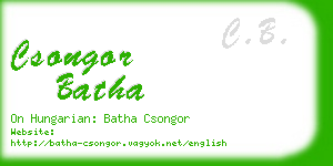 csongor batha business card